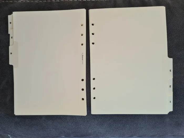 Intercalaires Filofax A5 - photo numéro 4