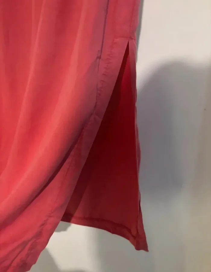 Jupe longue rose fendue à taille élastique – taille unique - photo numéro 6