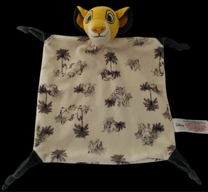 ❤️  Doudou Plat Mouchoir Roi Lion Simba Disney Primark Beige