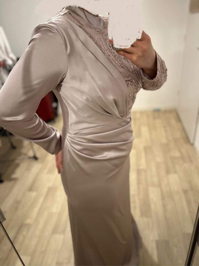 Robe de soirée robe poudré - photo numéro 4