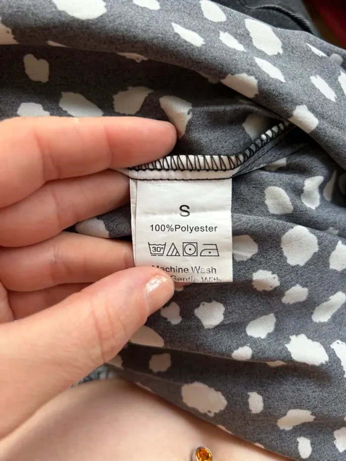 Combinaison pantalon noire à pois blancs – Taille 36 – Très bon état - photo numéro 6