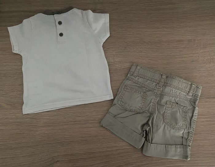 Ensemble été t-shirt manches courtes et short 6 mois - photo numéro 2