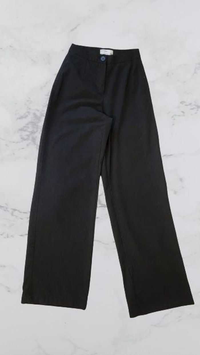 pantalon fluide noir taille haute