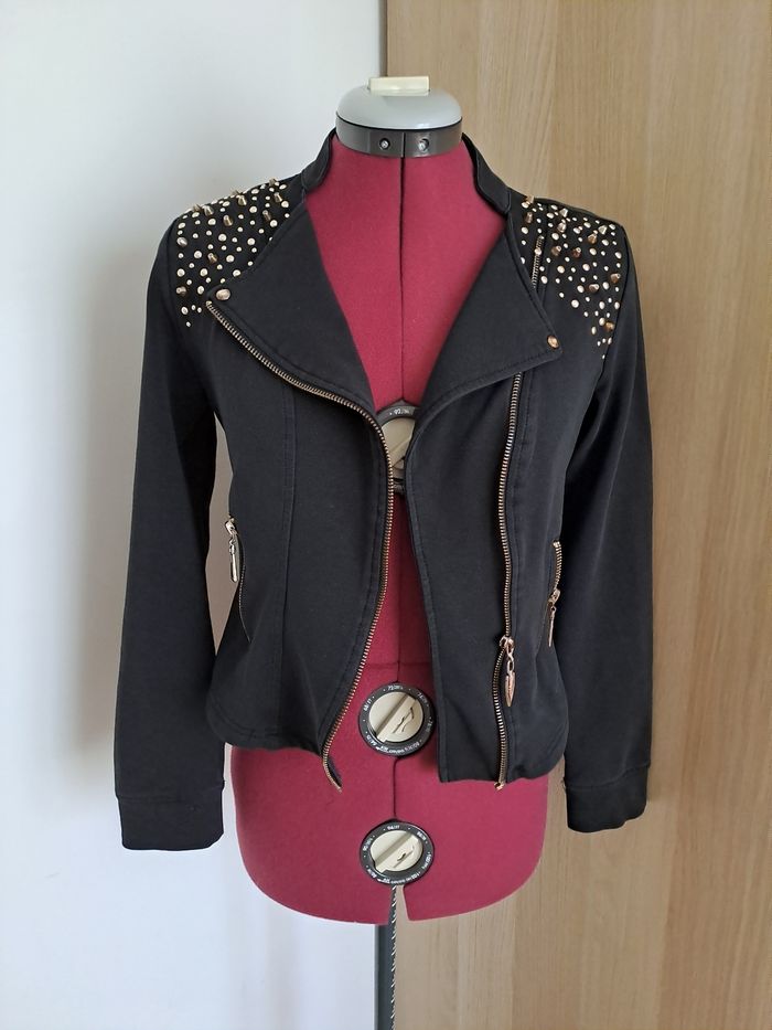 Veste perfecto à clou - taille S - Georgia - photo numéro 2