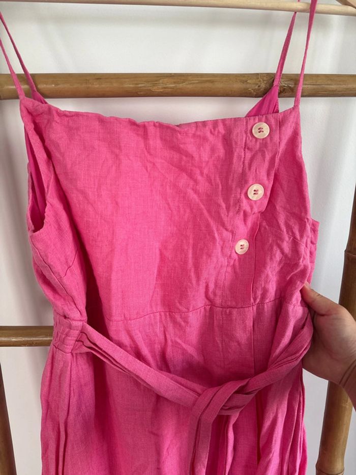Robe rose en lin Camaïeu taille M - photo numéro 6