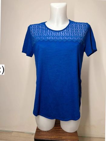 T-shirt The Kooples taille L bleu avec dentelle