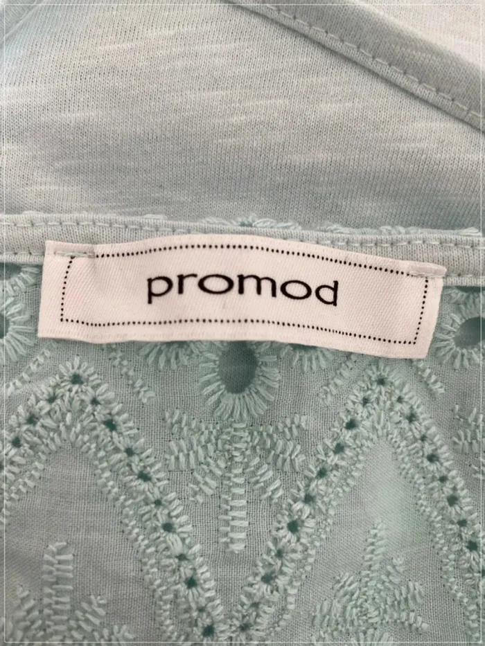 Top ajouré bleu Promod - photo numéro 4