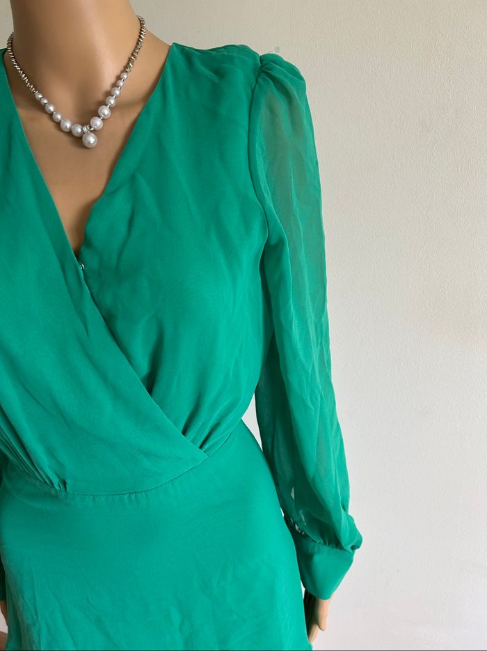 Robe verte neuve à manches longues Naf Naf taille 36 (valeur 70€) - photo numéro 4