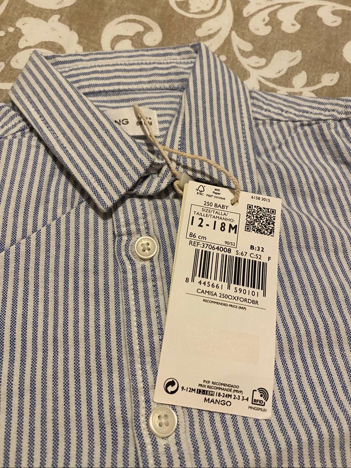 Chemise à rayures / neuve 86 cm - photo numéro 3