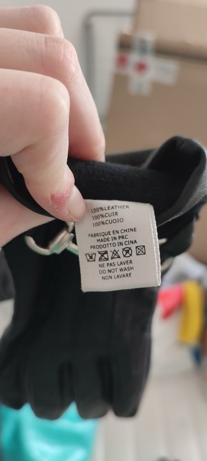Gants en cuir noir avec mors Moa - Taille unique - photo numéro 4