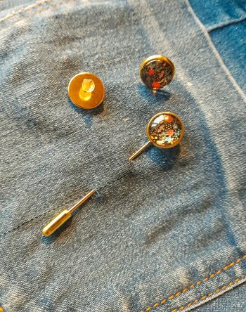 Ensemble broche et BO fleuries 🌸