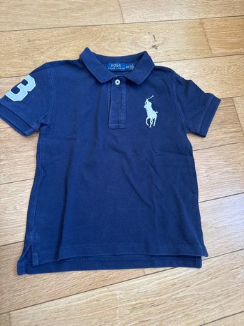 Polo Ralph Lauren garçon bleu marine en bon état taille 4 ans 