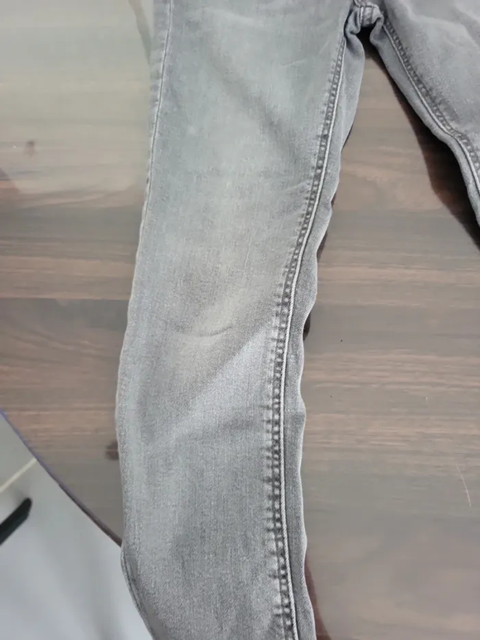 Jean 7 /8 gris skinny denin co 128 cm - photo numéro 7