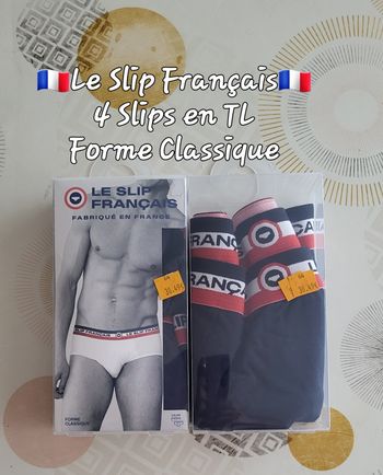 Le Slip Français 2 Lots de 2 slips DONC 4 Slips TL-Bleu Marine-Forme Classique en coton