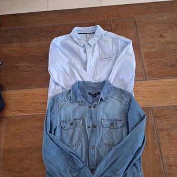 2 chemises manches longues 8ans