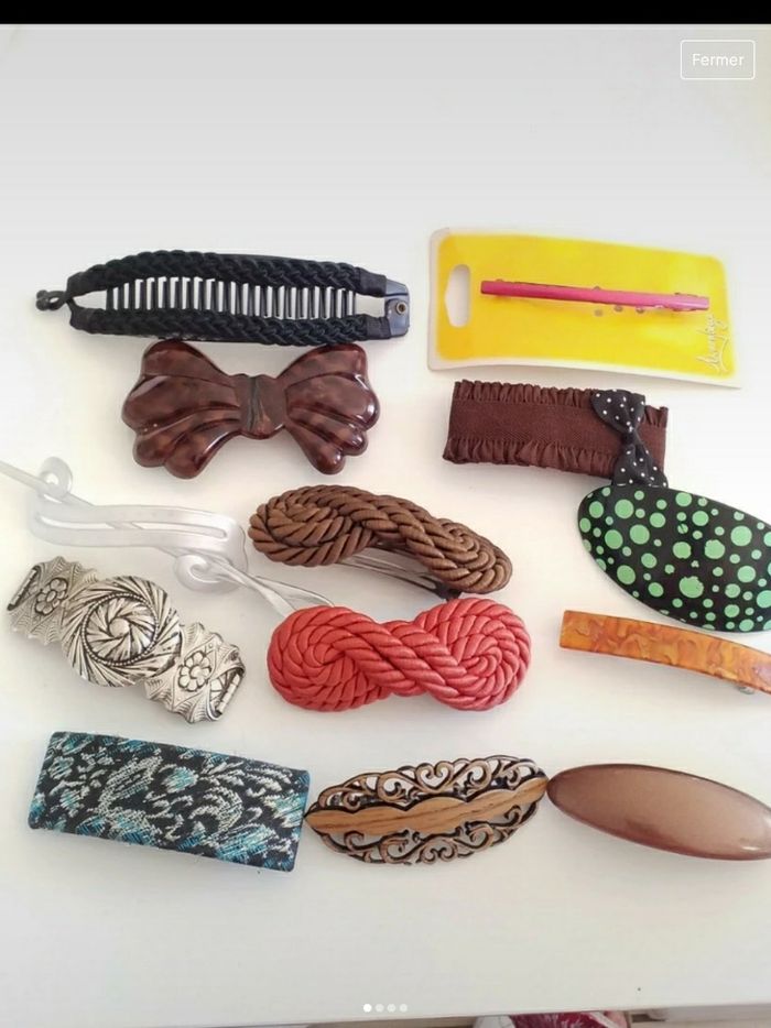 Lot de barrettes cheveux  différents modèles très bon état