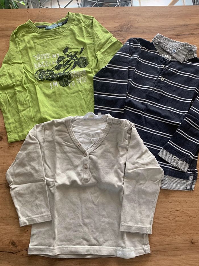 Lot 3 t-shirt manches longues garçon 4 ans