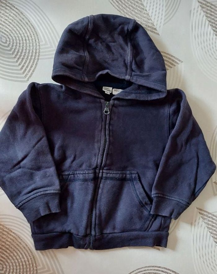 Gilet zippé avec capuche garçon 3 ans