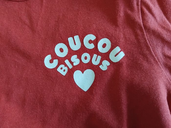 Très joli tee shirt manches longues rouge fille 3 ans - photo numéro 5