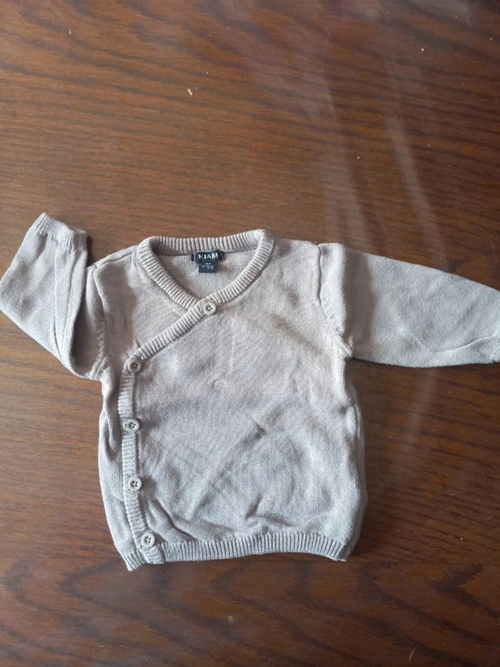 Gilet gris 1 mois kiabi