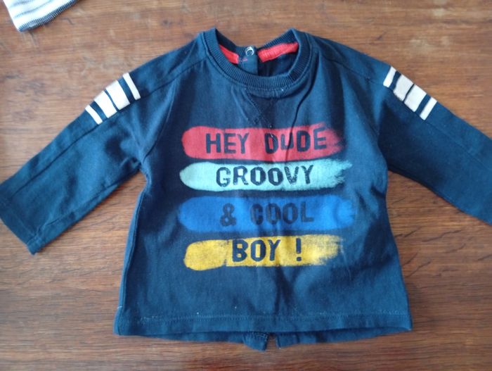 Lot de 5 haut manches longues taille 3mois - photo numéro 3