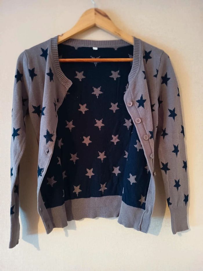 Gilet manches longues couleur intérieure différentes (D38) - photo numéro 3