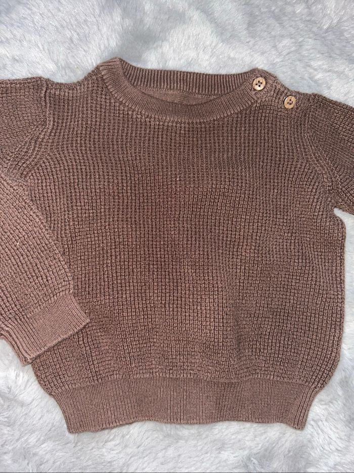 Pull marron - 3/6 mois - C&A - photo numéro 2