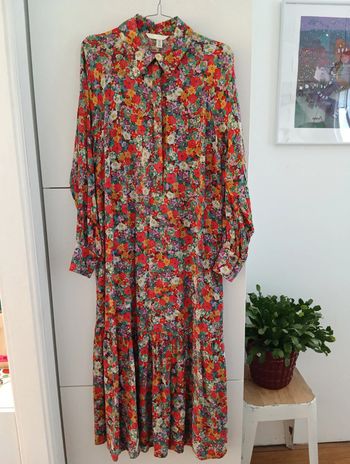 Robe longue à fleurs multicolores H&M taille S