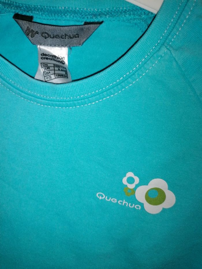 Tee-shirt bleu Quechua 8ans 122.133cm - photo numéro 3