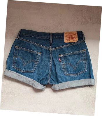 Short Levi's 501 rework W30 bleu jean