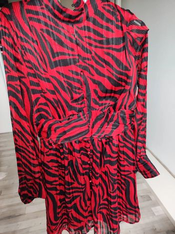 Robe rouge zébrée