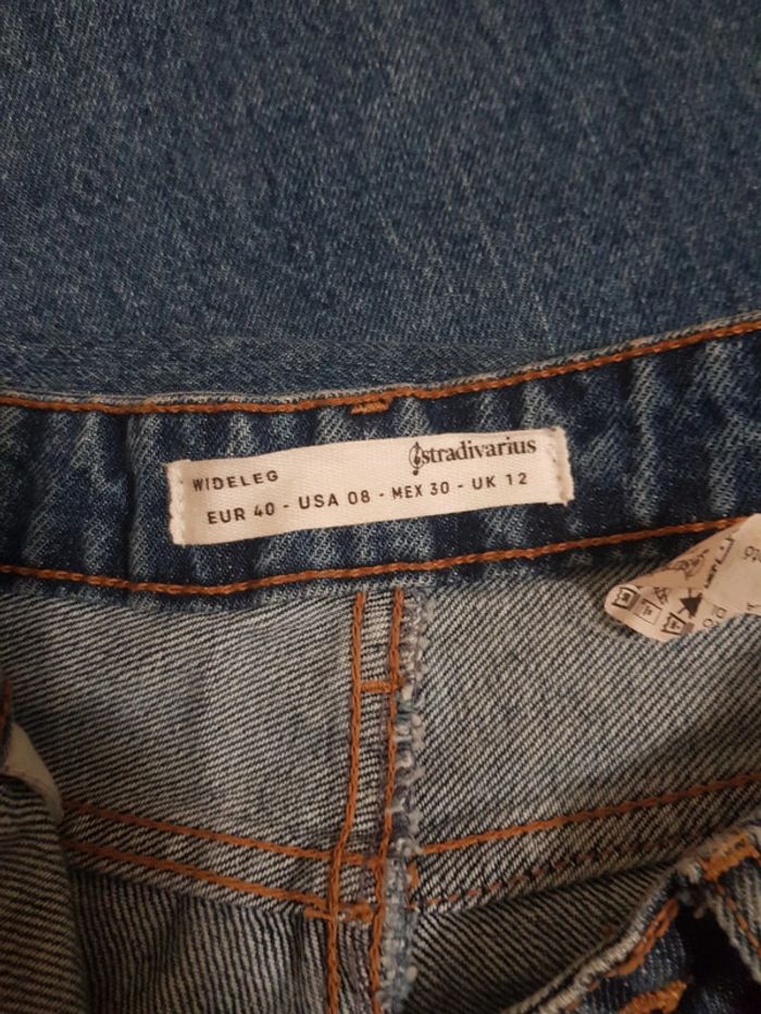 Pantalon jean large Stradivarius taille 40 - photo numéro 2