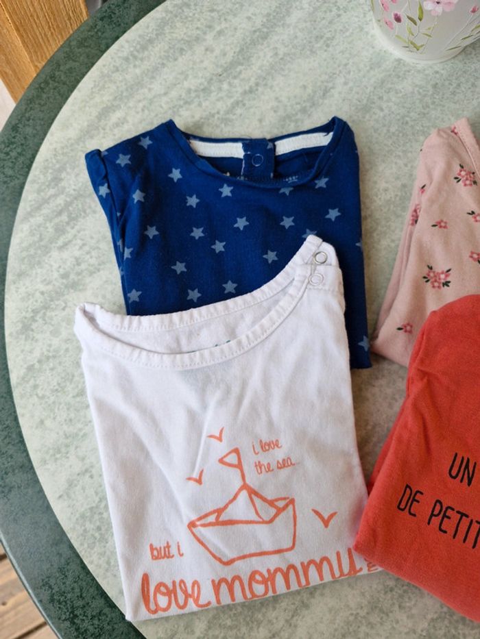 Lots de 4 tee-shirts filles. Verbaudet - photo numéro 2