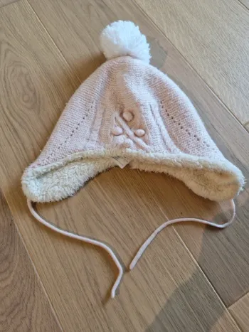 Bonnet fille Okaidi rose doublure polaire taille 51