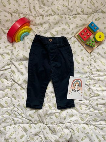 pantalon bleu marine taille réglable 12 mois kiabi