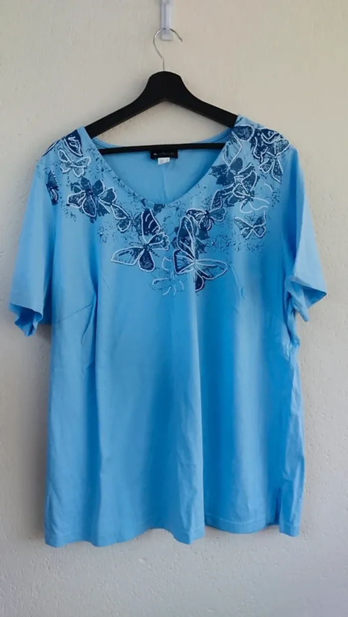 Tee-shirt bleu - M.Collection - taille 52