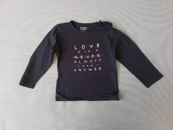 T-shirt longues manches fille 18mois Kiabi