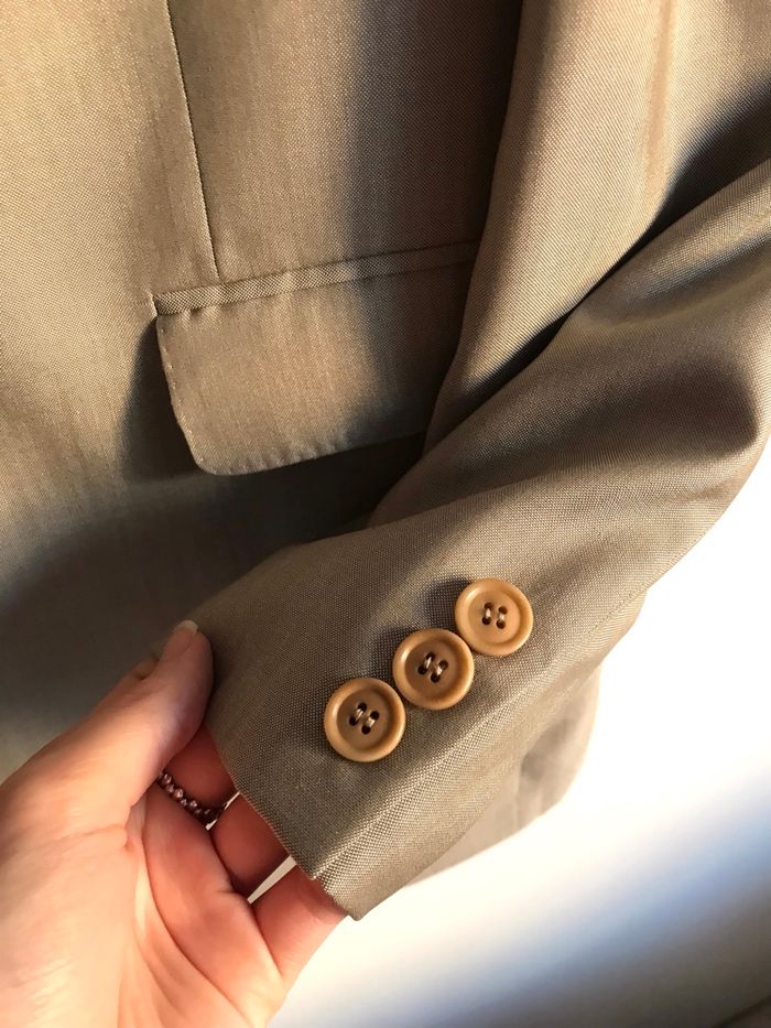 Veste de blazer beige homme Kenzo taille 52 en laine et soie. - photo numéro 10