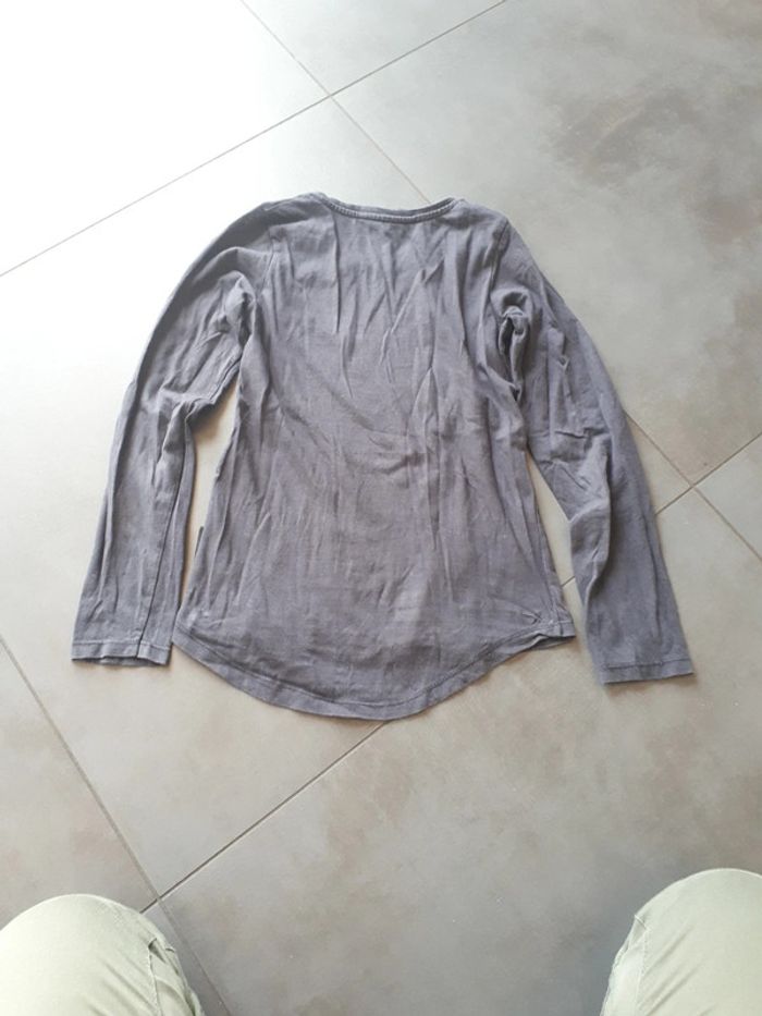 Tee-shirt manches longues sequins ange démon asymétrique Emoji 12 ans - photo numéro 6