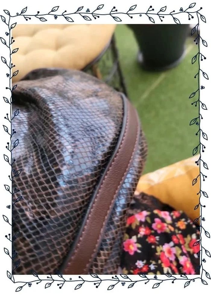 Petit sac à main marron original - photo numéro 11