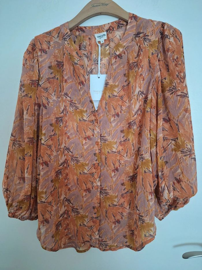 🌿 Blouse à motif fleuri Grace & Mila 🌿