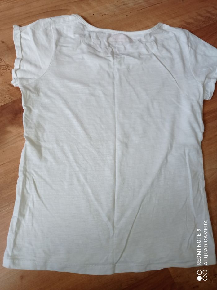 T-shirt blanc basic fille, In Extenso, taille 10 ans - photo numéro 2