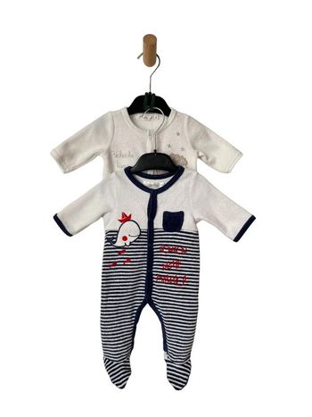 LOT de 2 pyjamas velours - Gémo taille naissance (0 mois)