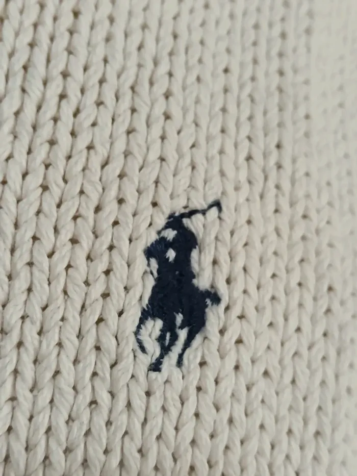 Ralph Lauren " Pull tricot vintage crème" t. M - photo numéro 3