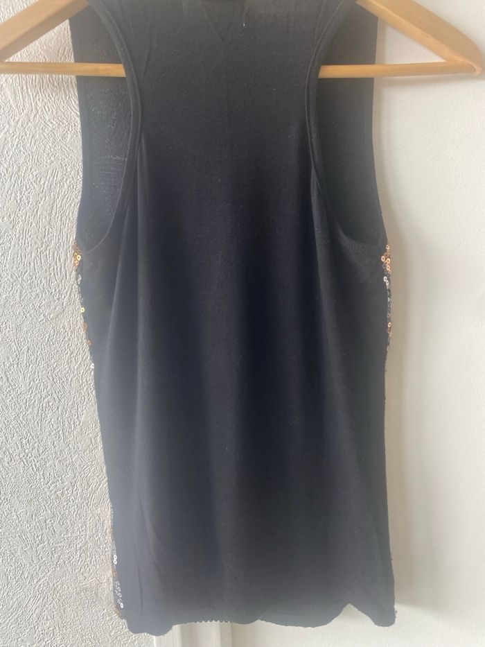 Débardeur noir à sequin TBE taille S - photo numéro 3
