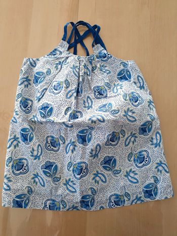Robe à bretelles fille 3 ans bleue DPAM