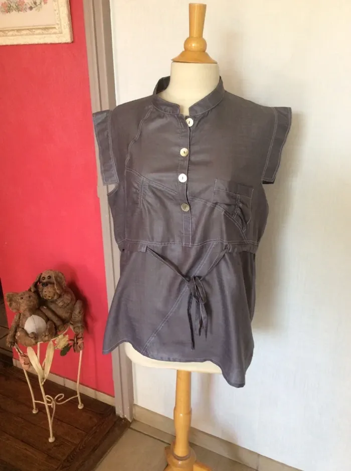 Blouse grise acier