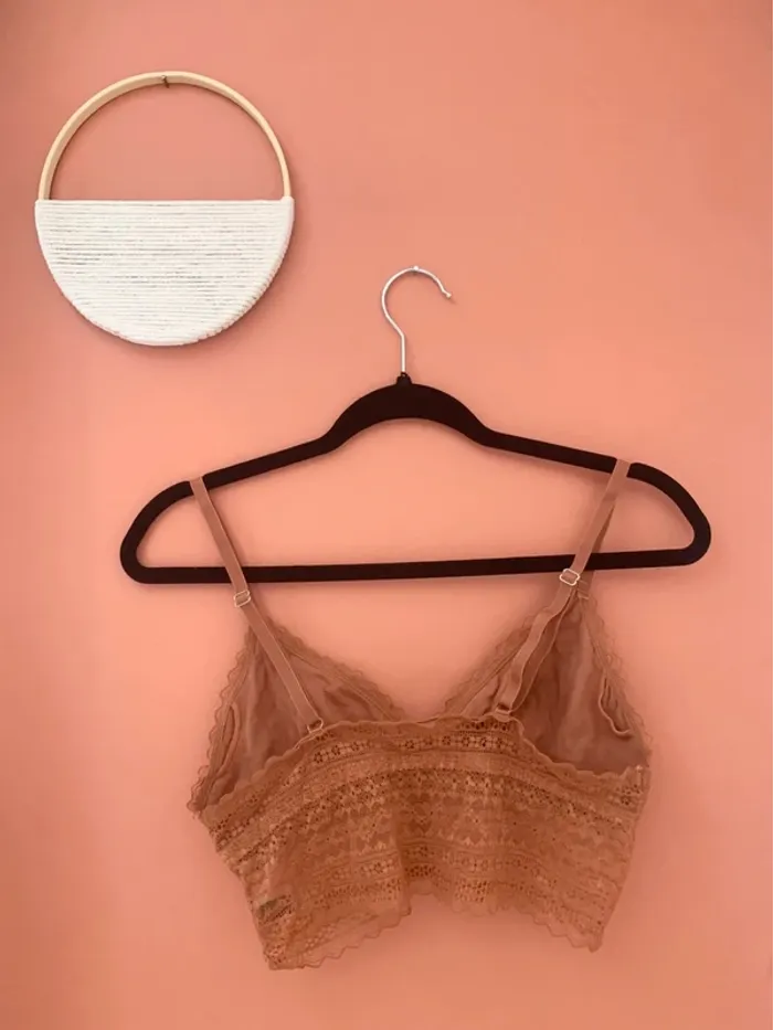 Soutien gorge / Bralette dentelle marron taille L - photo numéro 3