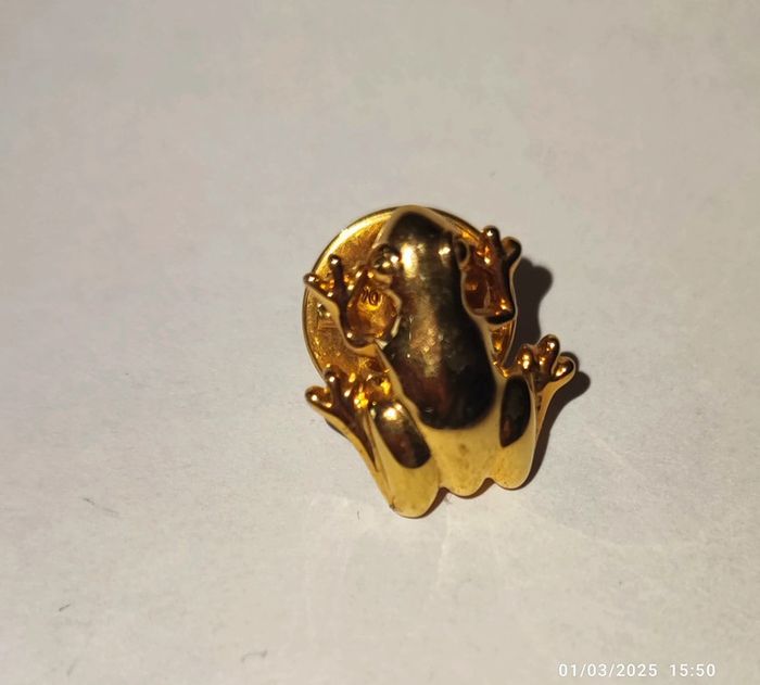 Broche doré grenouille Ballou reg'd - photo numéro 2