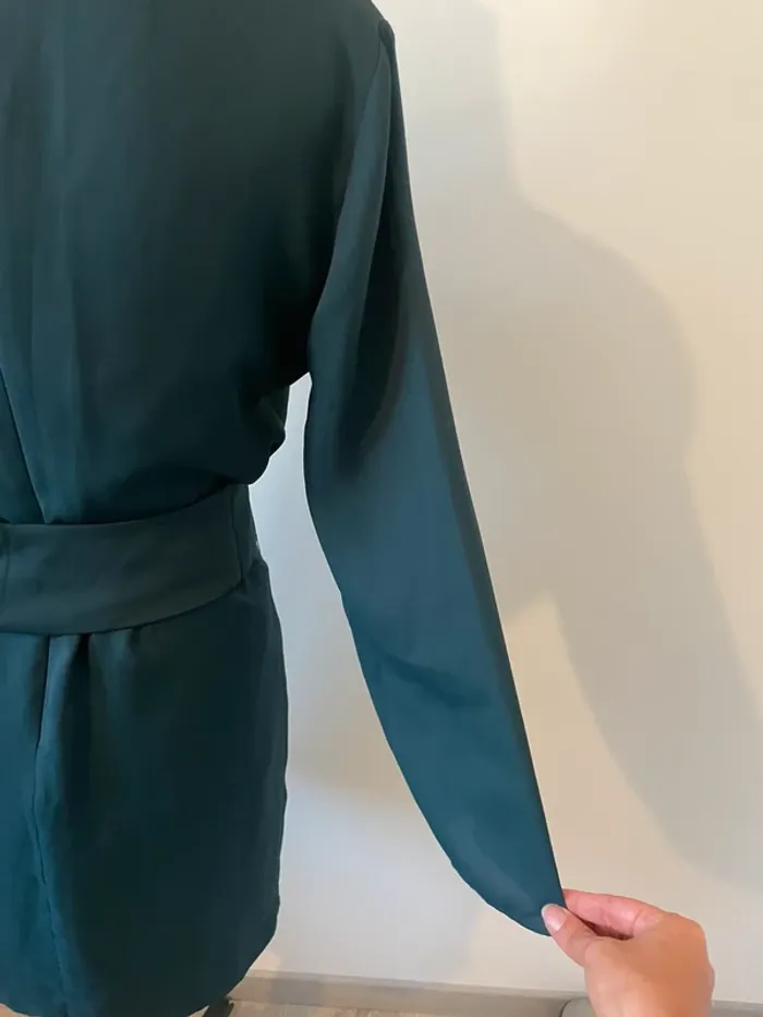 Robe Mango verte foncée/sapin taille S avec ceinture - Neuve - photo numéro 6